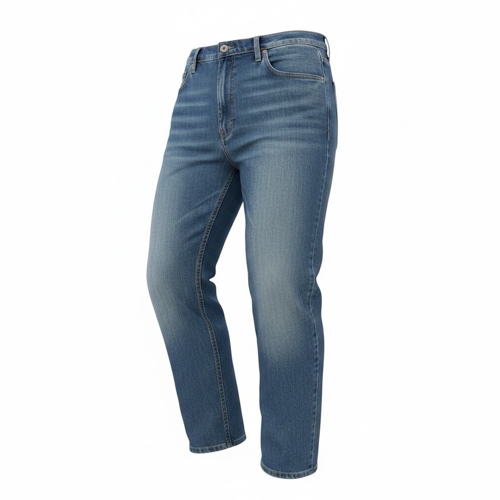 Levis 550 Jeans Men'S Size W48XL26 Mid Blue Wash Denim 5 Pocket Design MEASURED